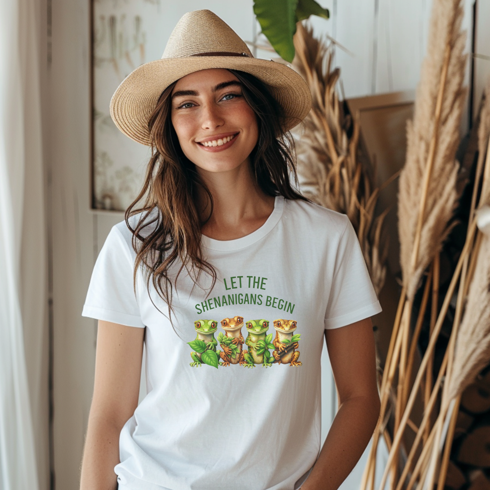 Let the Shenanigans Begin – Festive Crested Gecko St. Patrick’s Day Shirt