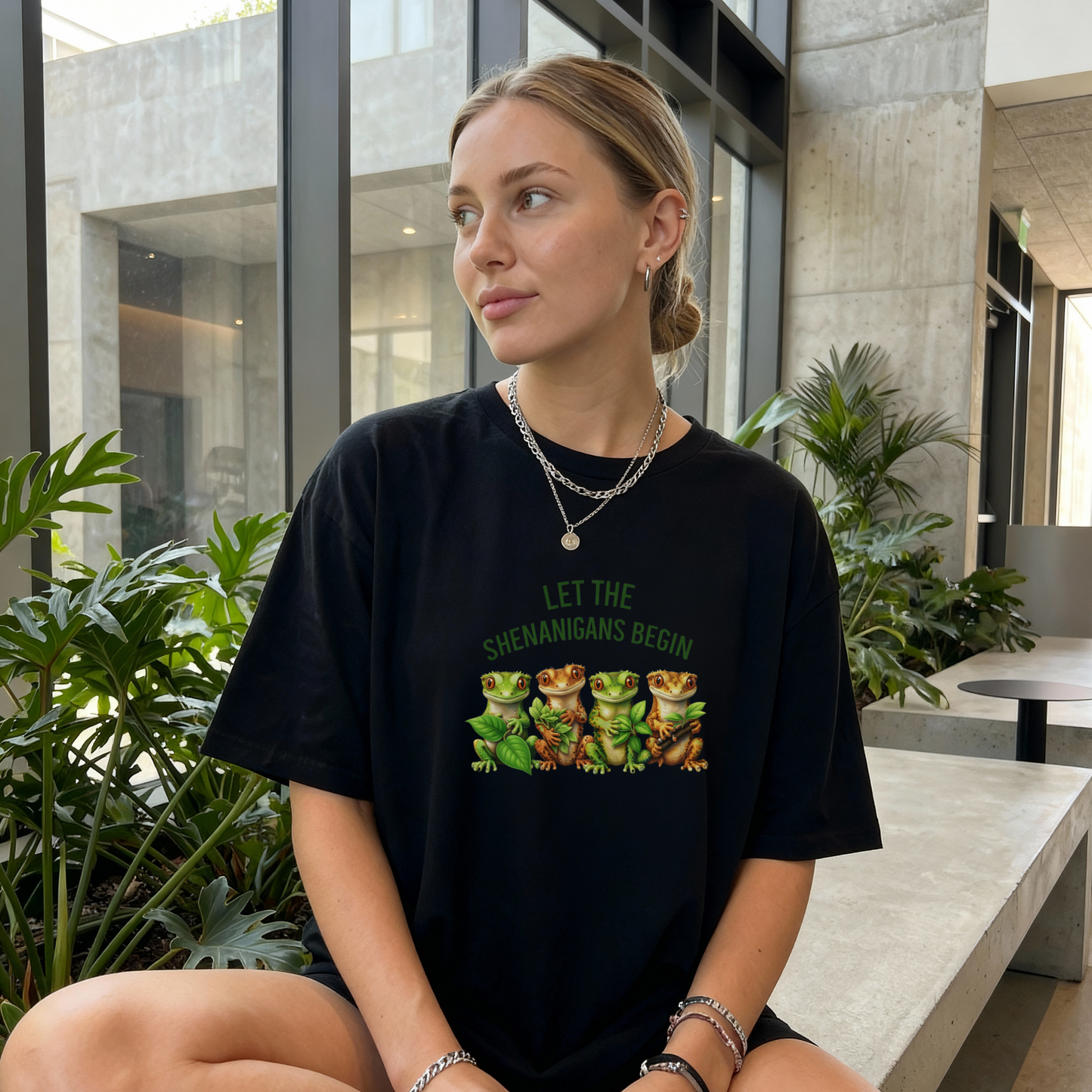 Let the Shenanigans Begin – Festive Crested Gecko St. Patrick’s Day Shirt
