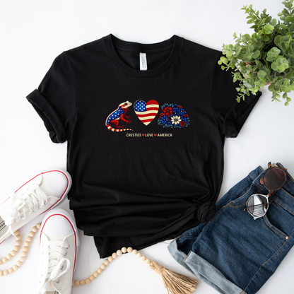 Cresting Wave Heart America Comfy T‑Shirt