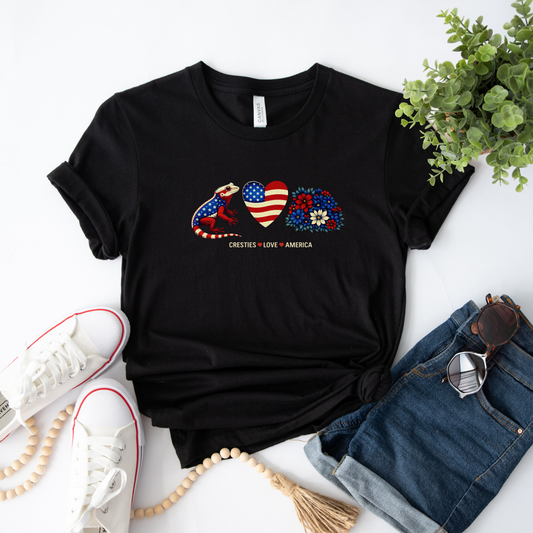 Cresting Wave Heart America Comfy T‑Shirt
